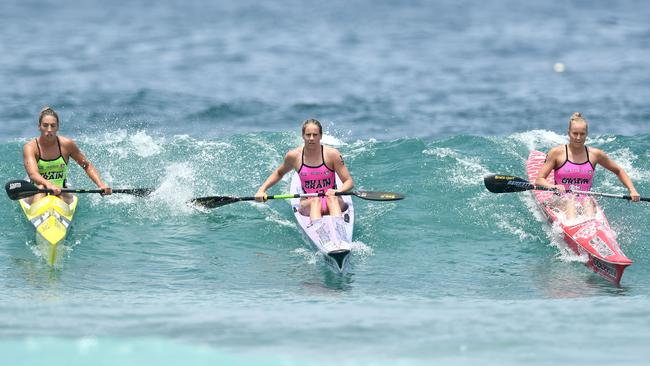 Lana Rogers, Hannah Sculley and Brielle Cooper in action.