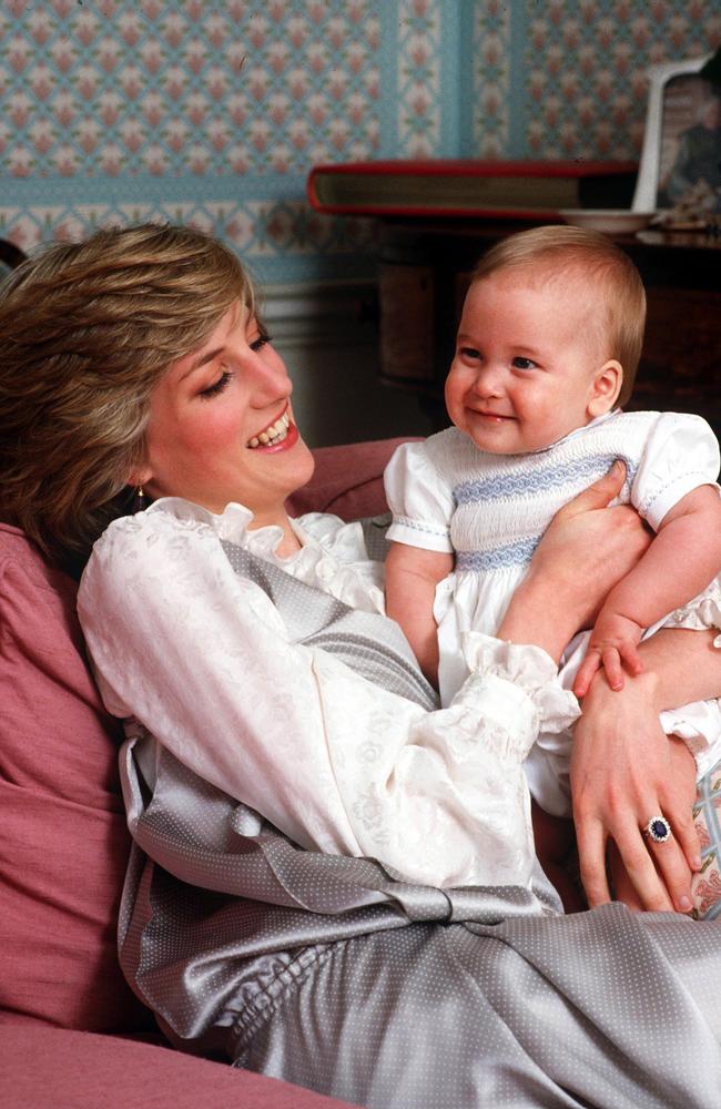 Princess Diana with Prince William at Kensington Palace. Picture: Tim Graham