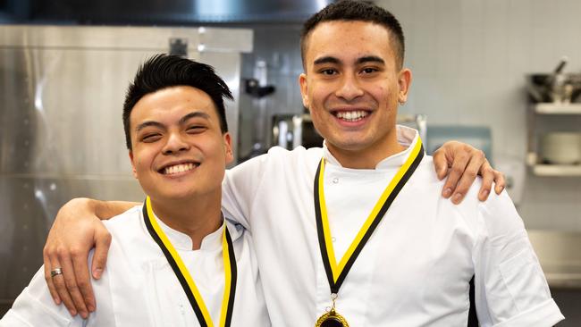 Australia’s finest young chefs: Giles Gabutina and Alessio Nogarotto. Picture: Jordan Shields