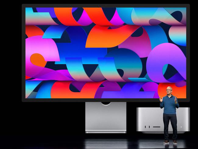 Apple introduced the first new Mac model in years with the Mac Studio. Picture: Brooks Kraft / Apple, Inc. / AFP