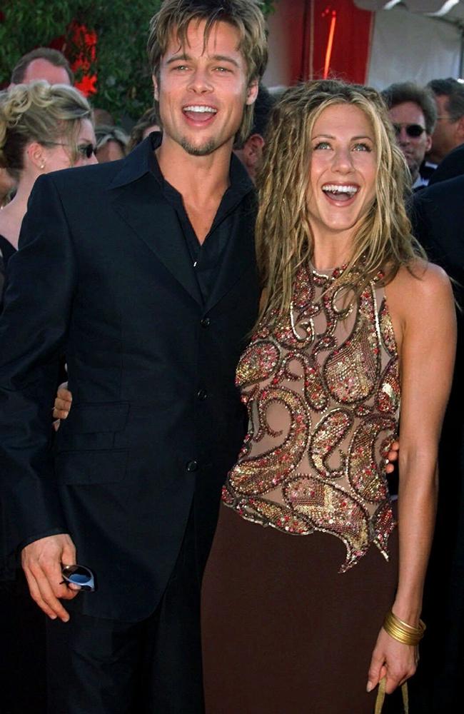 Pitt and Aniston at the 1999 Emmys. Picture: AP