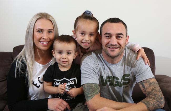 The Browne family, Emma, Davey, Maddy and Tommy, are all big fans of Ninja Warrior. Picture: Robert Pozo