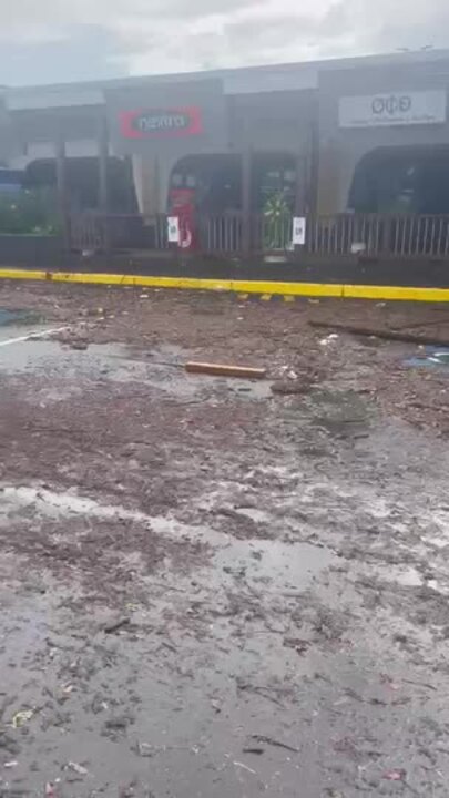 Debris in Woolies carpark