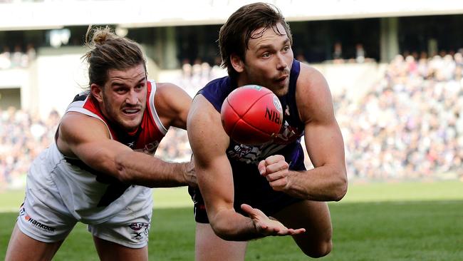Fremantle defender Joel Hamling will become a free agent at the end of his current contract. Picture: Getty Images
