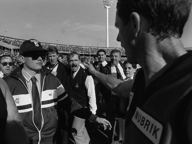 This photo of Leigh Matthews and Terry Daniher graced the front-page of the first ever edition of the &lt;i&gt;Herald Sun&lt;/i&gt;.