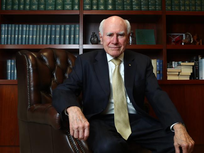 31/05/2018: Hon John Howard at his office in Sydney on Thursday evening. Hollie Adams/The Australian