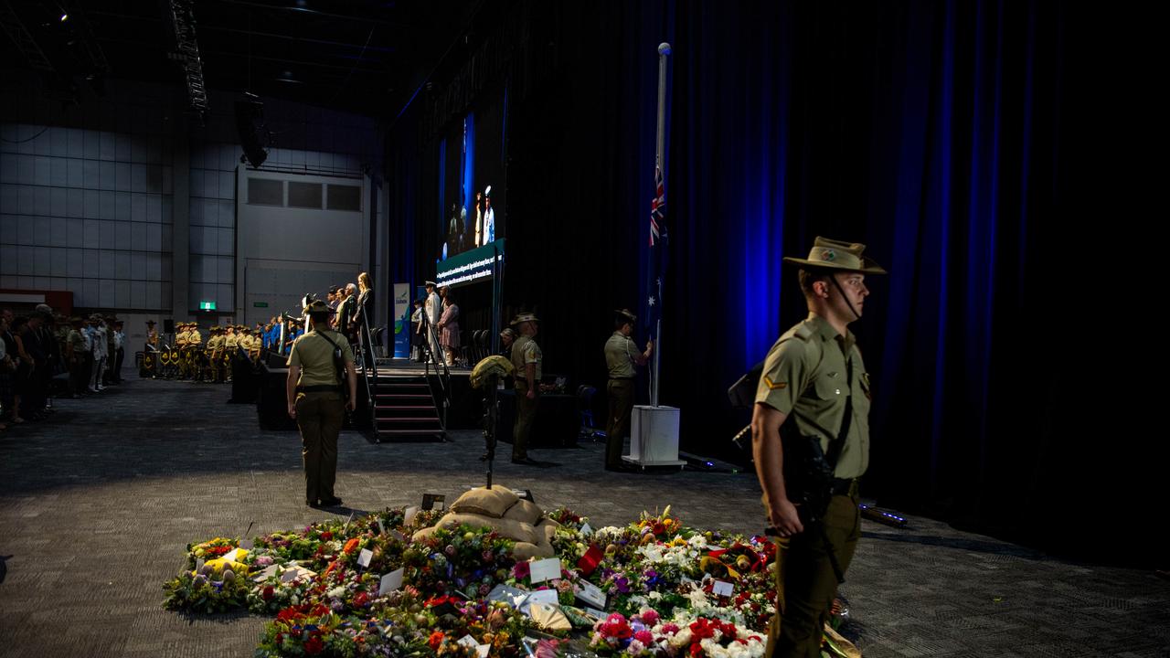 The Top End community gathered at the Darwin Convention Centre to commemorate the Bombing of Darwin. Picture: Pema Tamang Pakhrin