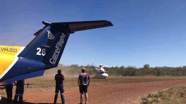 Three men flown to hospital after helicopter crash in Kakadu CREDIT: CAREFLIGHT