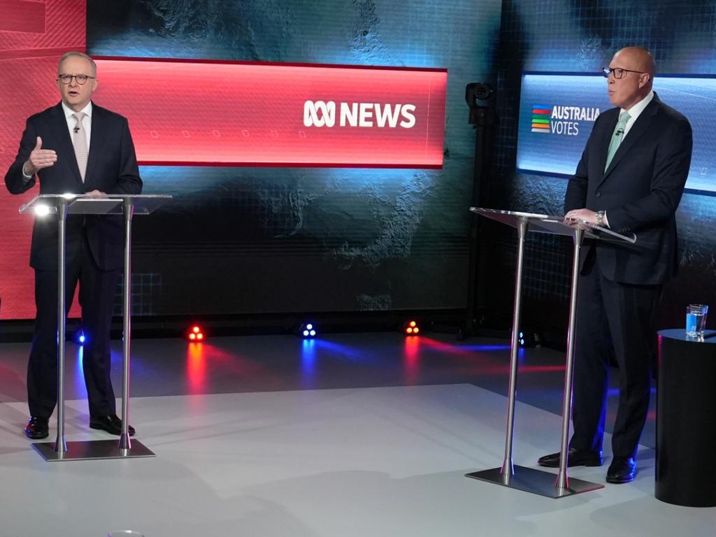 The pair faced off in a typical ABC debate focusing on the apparent climate crisis. Picture: Matt Roberts/ABC