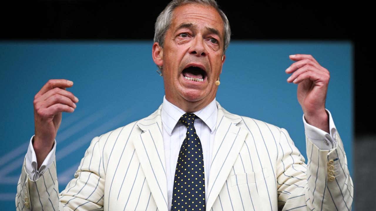 Mr Farage hailed his party’s strong result. Picture: Finnbarr Webster/Getty Images