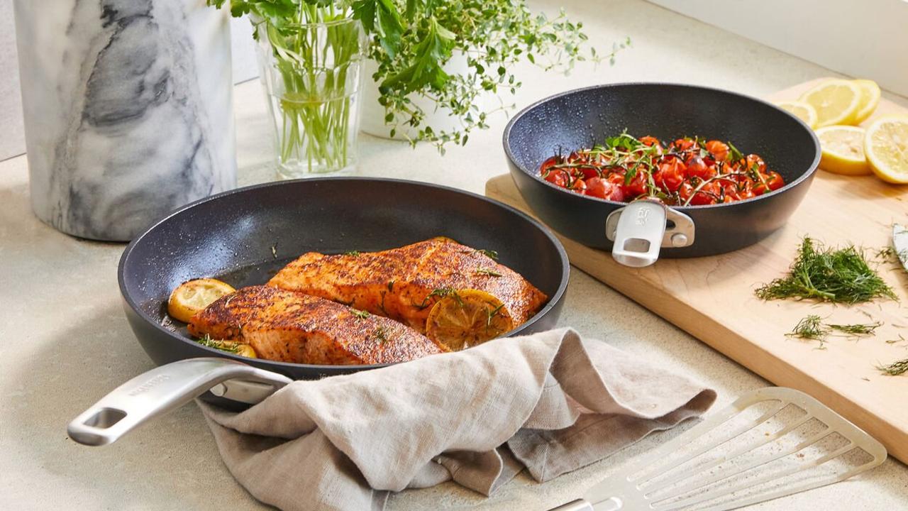 Up your cooking skills with this nontoxic, nonstick and eco-friendly set from GreenPan. Image: GreenPan.