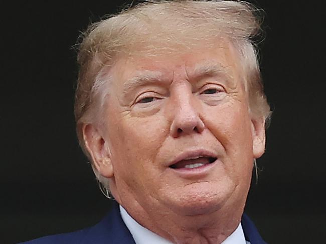 LOUISVILLE, KENTUCKY - MAY 07: Former U.S. President Donald Trump attends the 148th running of the Kentucky Derby at Churchill Downs on May 07, 2022 in Louisville, Kentucky. (Photo by Jamie Squire/Getty Images)