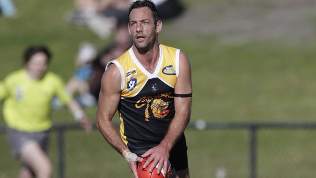 Frankston YCW star Tony Lester lost almost 10kg in a serious health scare after playing in the Stonecats’ grand final win in September. Picture: Valeriu Campan