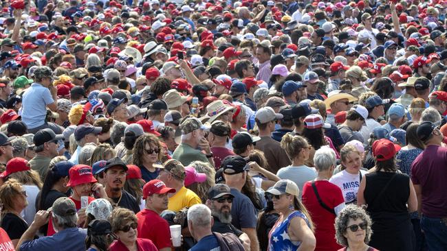 Donald Trump supporters at a campaign rally in Bozeman, Montana. Picture: Natalie Behring/AFP