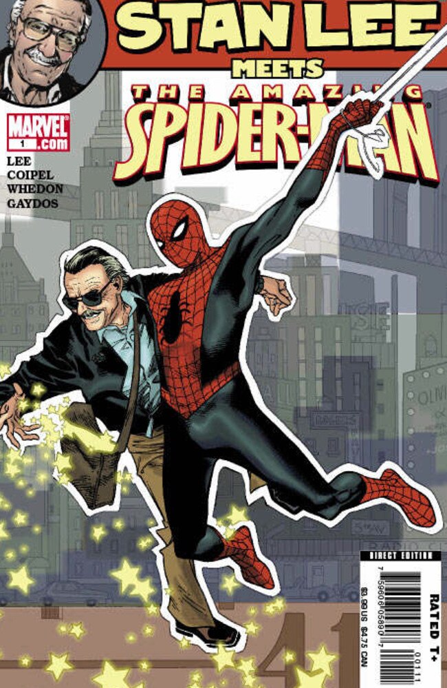 Cover of comic book Stan Lee meets the Amazing Spider-Man. Picture: Supplied