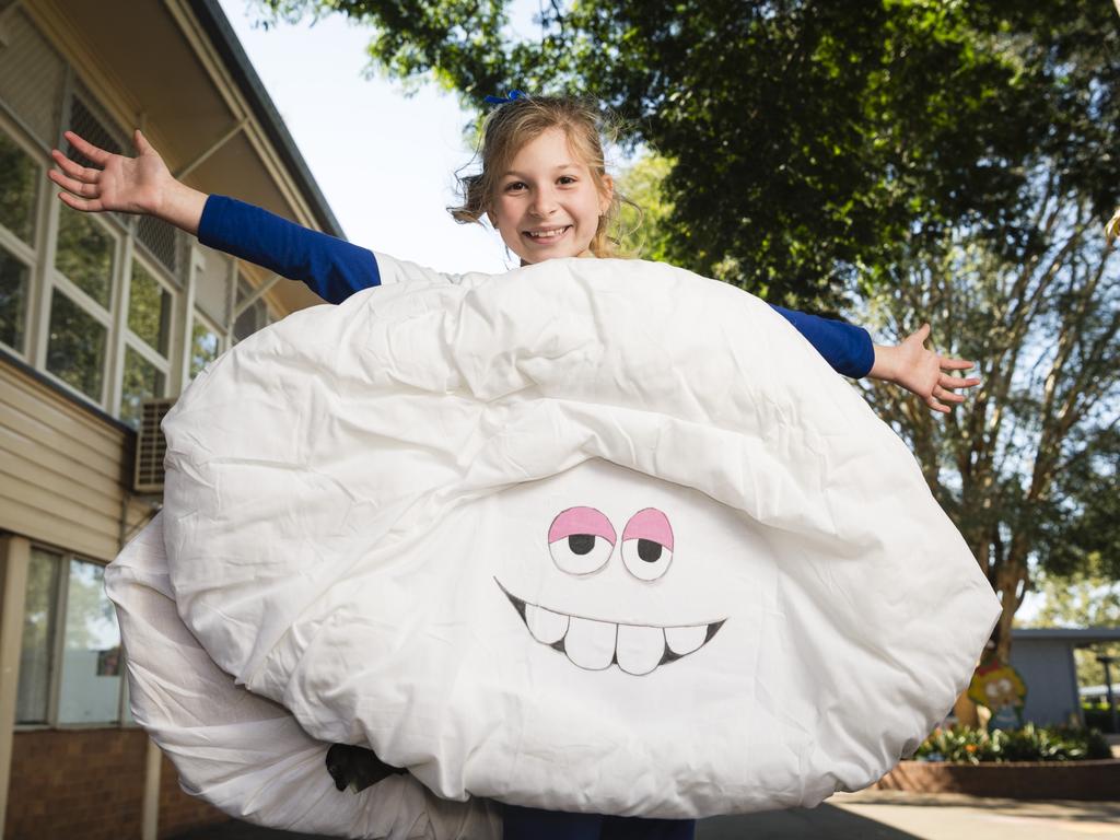 Eddie Jarroush as Cloud Guy from Trolls for Book Week at Rangeville State School, Friday, August 25, 2023. Picture: Kevin Farmer