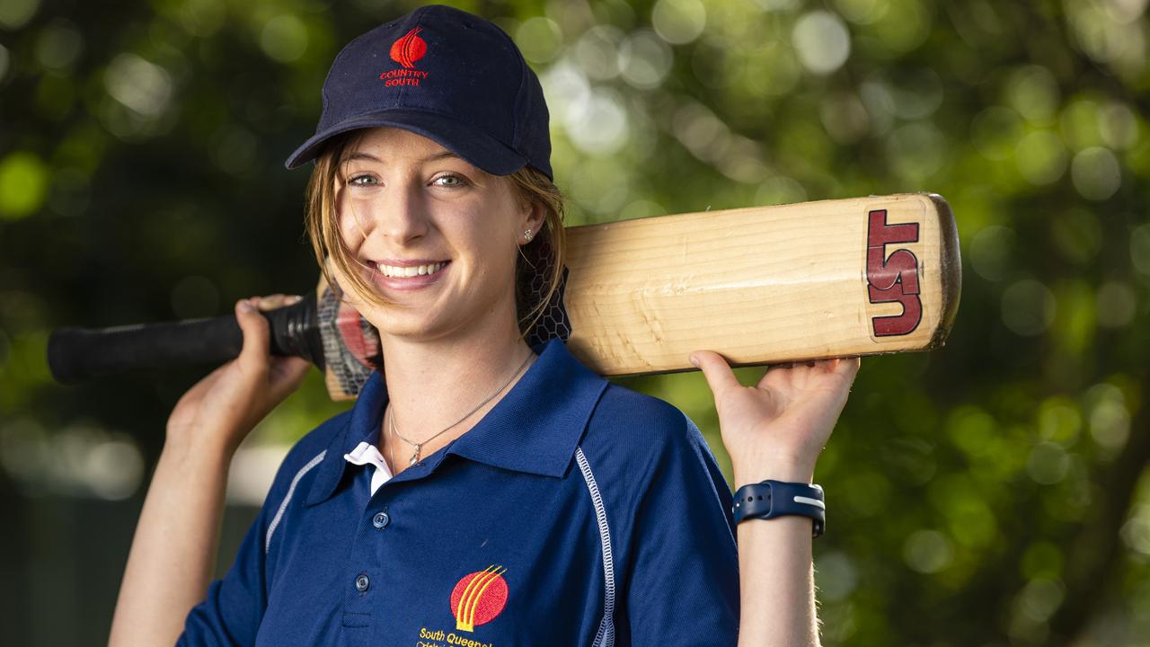 Queensland Country cricket player Jaimie-Lee Strang. Picture: Kevin Farmer