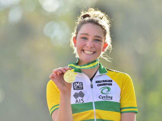 11. Madeleine Fasnacht (2017) - cyclist. Fasnacht has been touted as a star of the future after winning Cycling Australia’s coveted junior cyclist of the year in 2017. She has also won two medals, gold and bronze, at the Commonwealth Youth Games in the Bahamas and was honoured as Australia’s closing ceremony flag-bearer. Picture: STEPHAN HARMAN