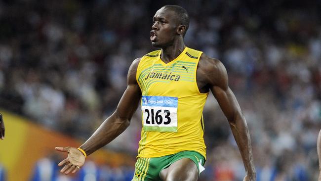 Usain Bolt claims his first Olympic gold in 2008.