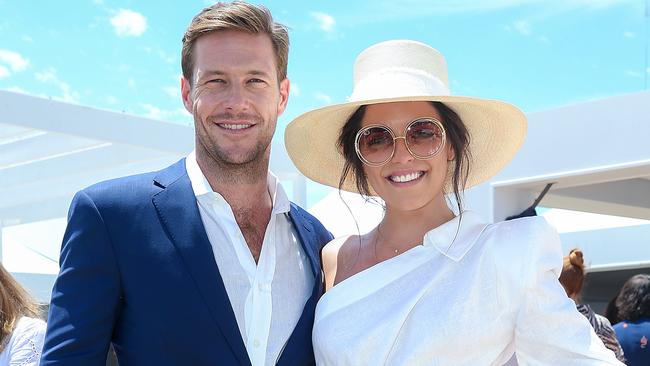 Valance with Aussie-born Hollywood actor Luke Bracey at the Portsea Polo in June. Picture : Ian Currie