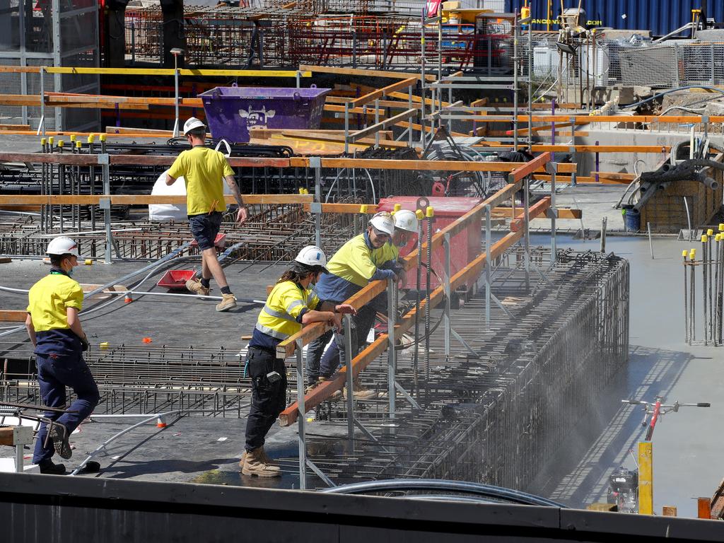 Construction businesses will get a cash injection after the shutdown. Picture: Toby Zerna