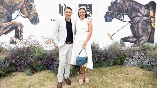 Billy and Nicole Slater at the Magic Millions Polo and Showjumping. Picture by Luke Marsden.