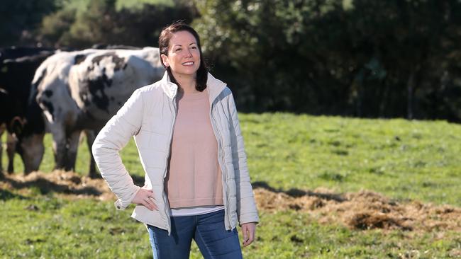 Former Victorian Agriculture Minister Jaclyn Symes announced funding for a campaign to counter animal activists’ “untruthful” messages in July 2019. Picture: Yuri Kouzmin