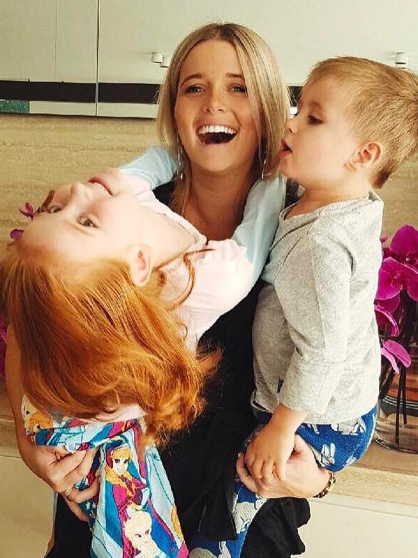 Ms Oldfield pictured with Ms Jacenko’s kids Pixie and Hunter. Photo: Instagram