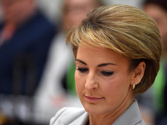 Minister for Jobs Michaelia Cash at Senate Estimates at Parliament House in Canberra, Tuesday, May 29, 2018. (AAP Image/Mick Tsikas) NO ARCHIVING