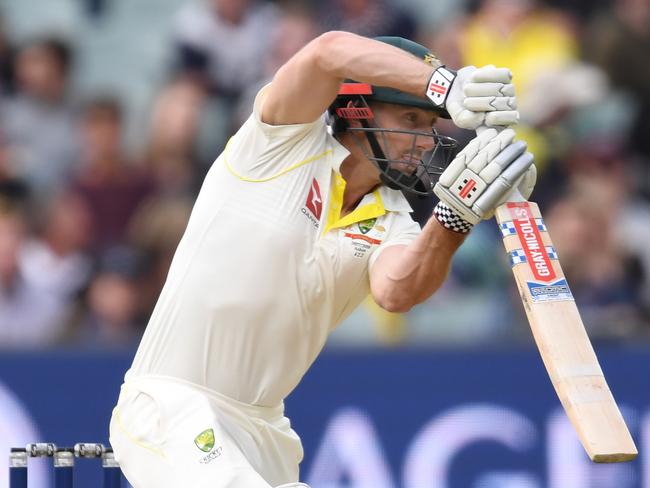 Shaun Marsh plays a picture-perfect cover drive.