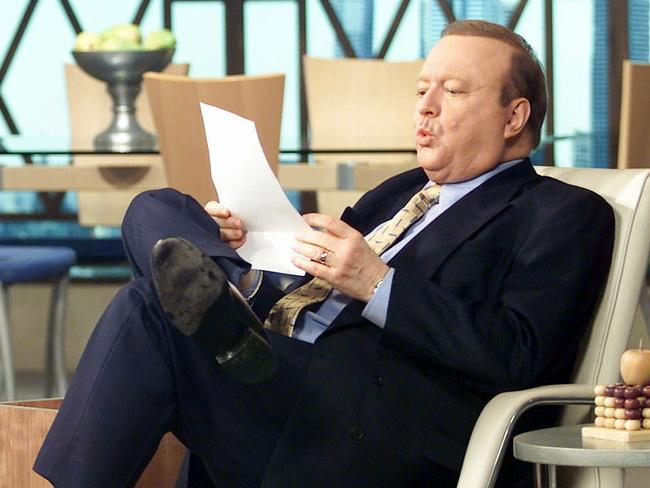 Bert Newton on the set of Good Morning Australia in 2001.