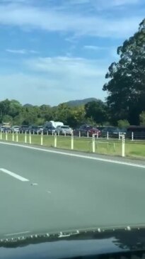 Traffic backed up northbound on the Bruce Hwy after crash near Cooroy