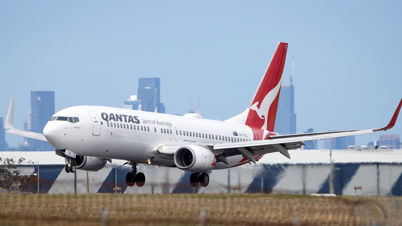 Hundreds of Qantas passengers have been left fuming after they became stranded at a US airport. Picture: Mark Stewart