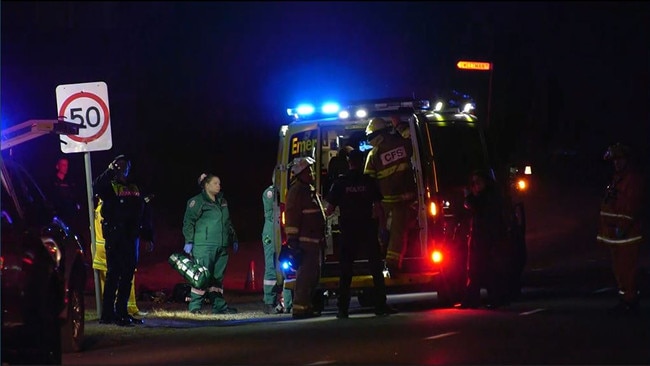 The son of South Australian Police Commissioner Grant Stevens is on life support after he was struck in a hit-and-run crash at Goolwa Beach on Friday night. Picture: Gary Juleff