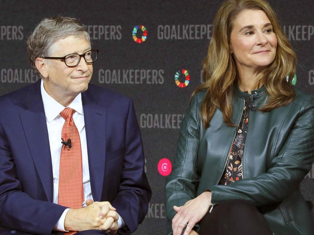 Bill Gates and Melinda Gates. Picture: AFP