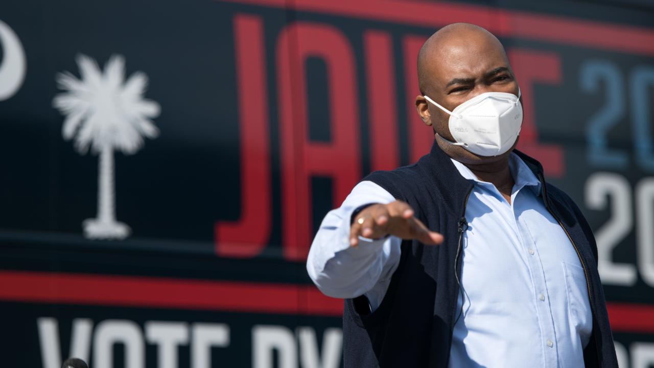 Democratic Senate candidate Jaime Harrison campaigning in South Carolina. Picture: Sean Rayford/Getty Images/AFP