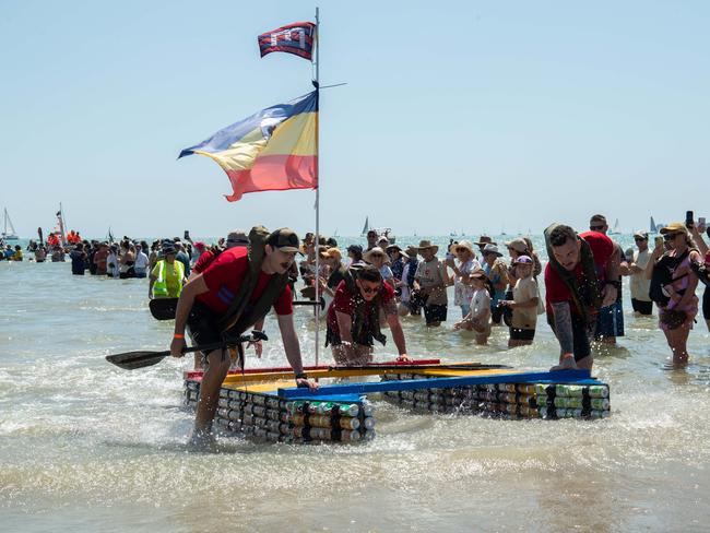 Darwin Beer Can Regatta at Mindil Beach, 2024. Picture: Pema Tamang Pakhrin