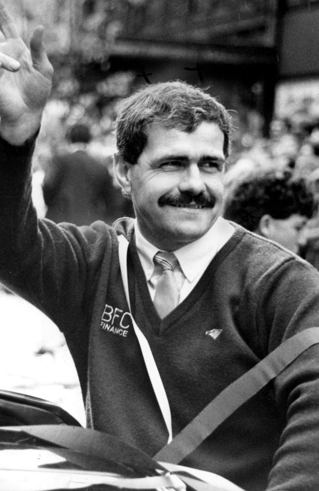 Hawthorn's Leigh Matthews in the 1984 parade. Picture: HWT Library.