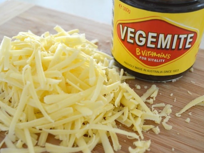 Vegemite and grated cheese image