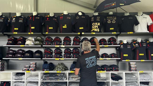 Merchandise stall at the Australian Grand Prix