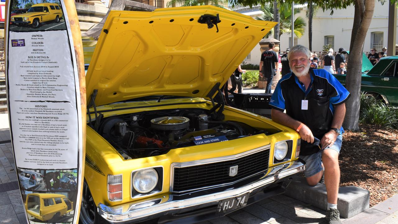 Rodney Woods with his 1974 HJ Sandman panel van at the Quay Street Show ‘n’ Shine at Rockynats 2022.