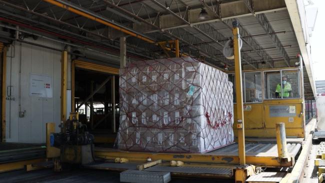 The NSW government procured 1.2 million RAT tests which were delivered to Sydney on Monday. Picture: Supplied