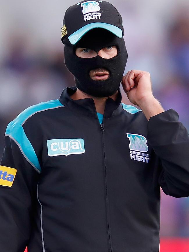 Joe Burns came prepared for the cold. (Photo by Darrian Traynor/Getty Images)