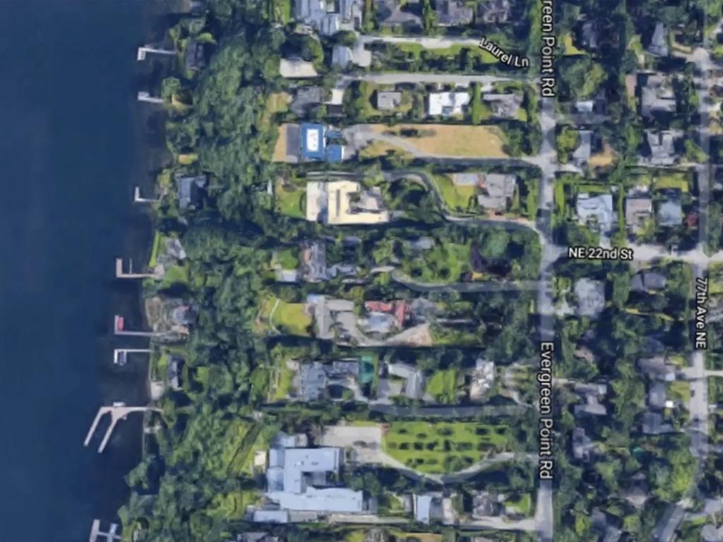 One of Jeff Bezos’ earlier real estate purchases was the Medina home, just outside Seattle. Picture: Google