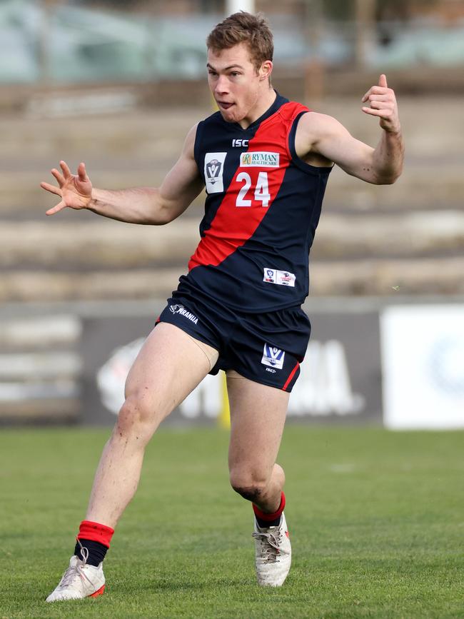 Charlie Thompson in action for Coburg. Picture: George Salpigtidis