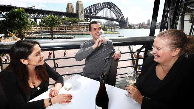 Sommeliers Fahara Zamorano, Vladimir Kojic and Amanda Yallop. Picture: John Feder