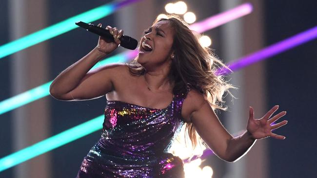 In what year did Jessica Mauboy represent Australia at the Eurovision Song Contest? Francisco Leong / AFP Photo.