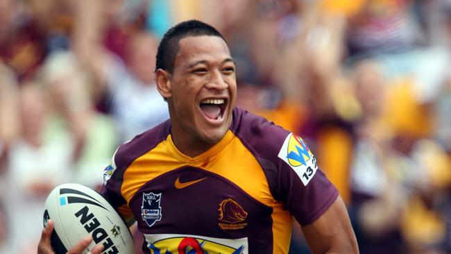 Folau scored a double. Picture by Darren England.