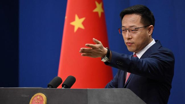 The sharp-tongued foreign ministry spokesman Zhao Lijian. Picture: AFP