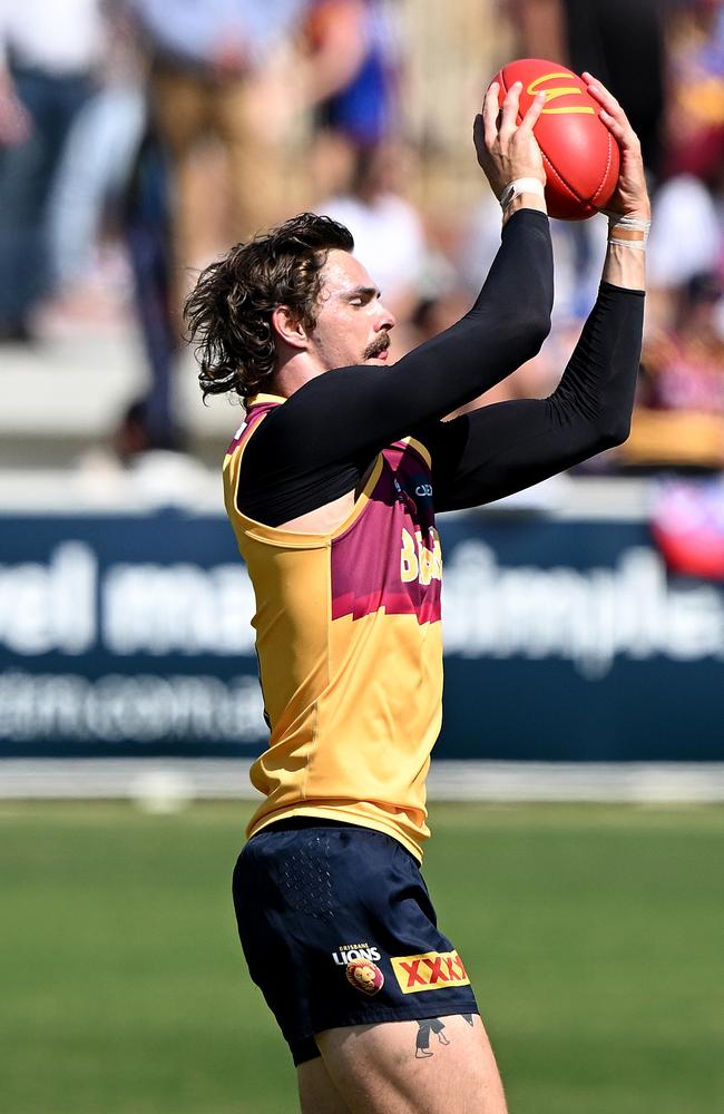 Selecting Darcy Fort would allow the Lions to keep Joe Daniher forward for more of the game. Picture: Bradley Kanaris/Getty Images.